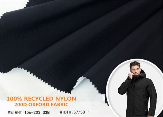รีไซเคิลไนลอน Oxford PU เคลือบ 200D Hydrostatic Jacket Bag Fabric
